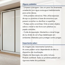 Guarda Roupa Casal 3 Portas de Correr 6 Gavetas 270,5cm Spazio 100% MDF - 13