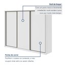 Ver imagem 6 de Guarda Roupa Casal 3 Portas de Correr 6 Gavetas 270,5cm 100% MDF Spazio Yescasa