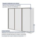 Ver imagem 5 de Guarda-Roupa Casal 3 Portas de Correr 6 Gavetas MDF 270cm Spazio Yescasa Branco