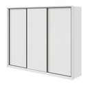 Ver imagem 3 de Guarda-Roupa Casal 3 Portas de Correr 6 Gavetas MDF 270cm Spazio Yescasa Branco