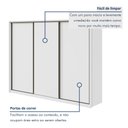 Ver imagem 6 de Guarda-Roupa Casal 3 Portas de Correr 6 Gavetas MDF 270cm Spazio Yescasa Branco
