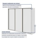 Ver imagem 5 de Guarda-Roupa Casal 3 Portas de Correr 6 Gavetas MDF 270cm Spazio Yescasa Branco