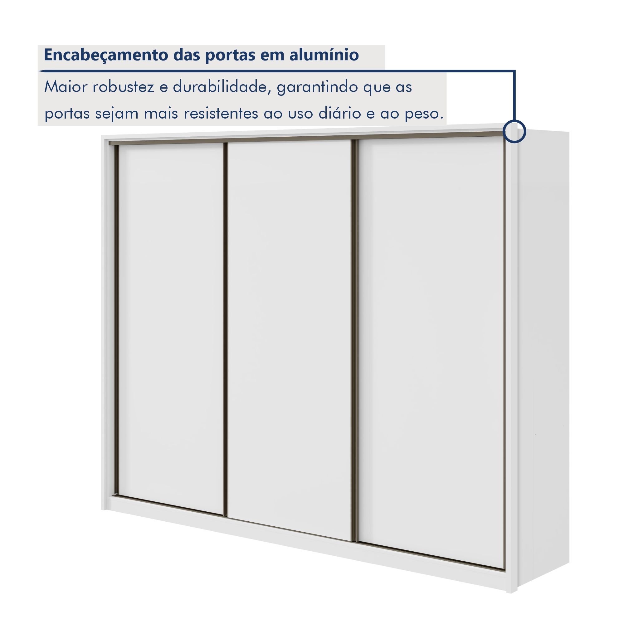 Guarda Roupa Casal 3 Portas de Correr 6 Gavetas 270,5cm Spazio   - 5