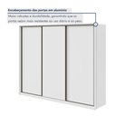 Ver imagem 6 de Guarda Roupa Casal 3 Portas de Correr 6 Gavetas 270,5cm Spazio 100% MDF