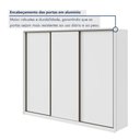 Ver imagem 7 de Guarda-Roupa Casal 3 Portas de Correr 6 Gavetas MDF 270cm Spazio Yescasa Branco