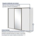 Ver imagem 5 de Guarda-Roupa Casal 3 Portas de Correr 6 Gavetas com Espelho MDF 270,5cm Spazio Branco