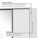 Ver imagem 4 de Guarda-Roupa Casal 3 Portas de Correr 6 Gavetas com Espelho MDF 270,5cm Spazio Branco