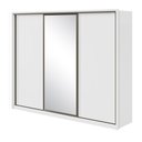 Ver imagem 3 de Guarda-Roupa Casal 3 Portas de Correr 6 Gavetas com Espelho MDF 270,5cm Spazio Yescasa Branco