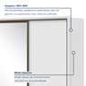 Guarda Roupa Casal com Espelho 3 Portas de Correr 6 Gavetas 270,5cm Spazio Glass Espresso Móveis 100% MDF - 3