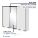 Ver imagem 5 de Guarda Roupa Casal com Espelho 3 Portas de Correr 6 Gavetas 270,5cm Spazio Glass Espresso Móveis 100% MDF
