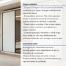 Guarda Roupa Casal com Espelho 3 Portas de Correr 6 Gavetas 270,5cm Spazio Glass Espresso Móveis 100% MDF - 14