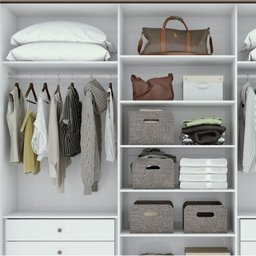 Guarda Roupa Casal Espelho 3 Portas de Correr 6 Gavetas 270,5cm 100% MDF Spazio Glass Yescasa - 13