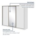Ver imagem 6 de Guarda-Roupa Casal 3 Portas de Correr 6 Gavetas com Espelho MDF 270,5cm Spazio Branco