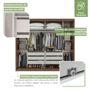 Ver mais imagens de Guarda-Roupa Casal 2 Portas de Correr 6 Gavetas Toronto Plus