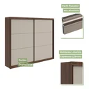 Ver imagem 7 de Guarda-Roupa Casal 2 Portas de Correr 6 Gavetas Toronto Plus