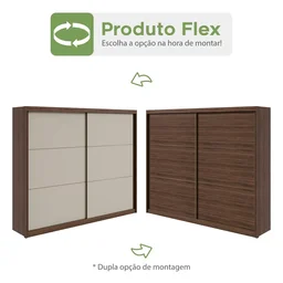 Guarda-Roupa Casal 2 Portas de Correr 6 Gavetas Toronto Plus - 4