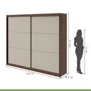 Ver imagem 5 de Guarda-Roupa Casal 2 Portas de Correr 6 Gavetas Toronto Plus