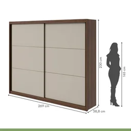 Guarda-Roupa Casal 2 Portas de Correr 6 Gavetas Toronto Plus - 5