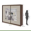 Ver imagem 4 de Guarda-Roupa Casal com Espelho 2 Portas 6 Gavetas Toronto Plus Espresso Móveis