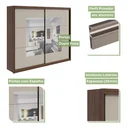 Ver imagem 7 de Guarda-Roupa Casal com Espelho 2 Portas 6 Gavetas Toronto Plus Espresso Móveis