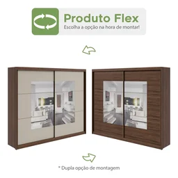 Guarda-Roupa Casal com Espelho 2 Portas 6 Gavetas Toronto Plus Espresso Móveis - 3 Guarda-Roupa Casal com Espelho 2 Portas 6 Gavetas Toronto Plus Espresso Móveis - 3