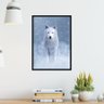 Quadro Decorativo Lobo Branco Preto Neve Animal Sala Quarto Escritório - 2