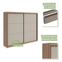 Ver imagem 7 de Guarda-Roupa Casal 2 Portas de Correr 6 Gavetas Toronto Plus