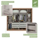 Ver mais imagens de Guarda-Roupa Casal com Espelho 2 Portas de Correr 6 Gavetas Toronto Plus Espresso Móveis