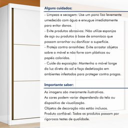 Guarda-roupa Casal 2 Portas de Correr 6 Gavetas Toronto Plus 100% MDF - 15