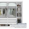 Guarda-roupa Casal 2 Portas de Correr 6 Gavetas Toronto Plus 100% MDF - 12