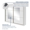 Ver mais imagens de Guarda-roupa Casal com Espelho 2 Portas de Correr 6 Gavetas Toronto Plus Espresso Móveis 100% MDF