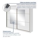 Ver mais imagens de Guarda-roupa Casal com Espelho 2 Portas de Correr 6 Gavetas Toronto Plus Espresso Móveis 100% MDF