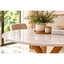 Ver imagem 7 de Mesa Cozinha Cacau Madeira c/Vidro 109cm Madeira/Off Cimol
