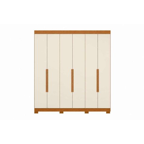 Roupeiro Vinci 6 Portas e 3 Gavetas - Cinamomo Off White - Albatroz