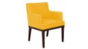 Ver imagem 2 de Kit 2 Poltronas Decorativa Vitória Couro Amarelo Pés Madeira Mz Decor