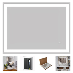 Espelho Led 80x60 Retangular 48w Touch Horizontal Vertical 4200k Bivolt - 4