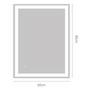 Ver imagem 7 de Espelho Led 80x60 Retangular 48w Touch Horizontal Vertical 4200k Bivolt