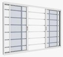 Ver imagem 2 de Janela de Correr Alumínio Branco 04 Folhas c/Grade Horizontal Confort - 100x150
