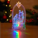Ver imagem 2 de Presépio Acrílico Cristal Iluminado Led Colorido 12cm - Magizi