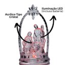 Ver imagem 4 de Presépio Acrílico Cristal Iluminado Led Colorido 12cm - Magizi