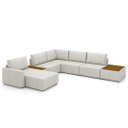 Ver imagem 1 de Sofá de Canto Chaise 5 Lugares 347cm Bristol M22 Linho Cru - Mpozenato