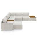 Ver imagem 7 de Sofá de Canto Chaise 5 Lugares 347cm Bristol M22 Linho Cru - Mpozenato
