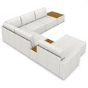 Ver imagem 6 de Sofá de Canto Chaise 5 Lugares 347cm Bristol M22 Linho Cru - Mpozenato