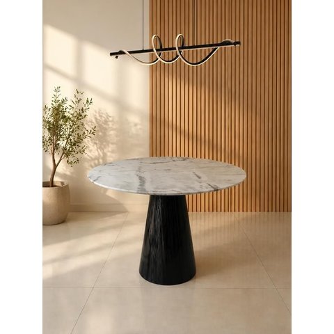 Mesa Redonda Cone 70cm em Mármore Espírito Santo