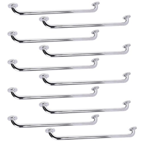 Barra Alça Apoio 60cm Inox Kit 10 Uni Suporte Anti Queda Acessibilidade Pcd Gestante Box Banheiro Es