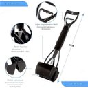 Ver imagem 7 de Pa Coletora Coco Fezes Cachorro Cao Gato Pet Grama Sujeira Cascalho Dobravel Alça Longa Resistente D