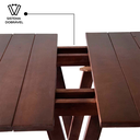 Ver imagem 7 de Mesa Bistrô para Churrasqueira Dobrável de Madeira Maciça: Imbuia