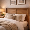 Ver imagem 1 de Cabeceira P/ Cama de Casal 1,60 Largura Madeira Maciça Pura:freijo