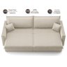 Sofá Tango 1,80m sem Caixa, Retrátil e Reclinável Veludocristal Areia - Netsofas - 6