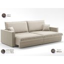 Ver imagem 5 de Sofá Tango 1,80m sem Caixa, Retrátil e Reclinável Veludocristal Areia - Netsofas